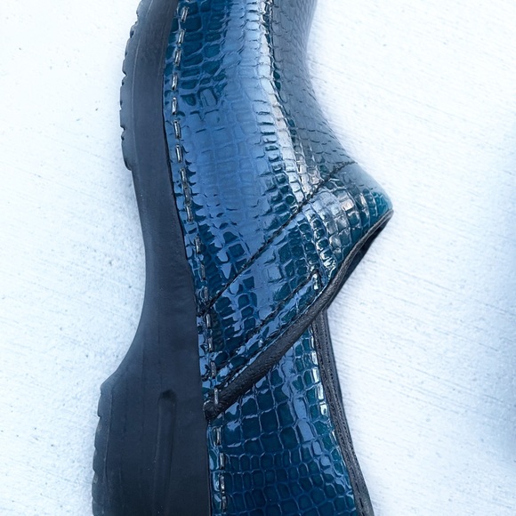 Sanita Blue Patten Bordeaux Clogs Size 37 - Picture 5 of 12